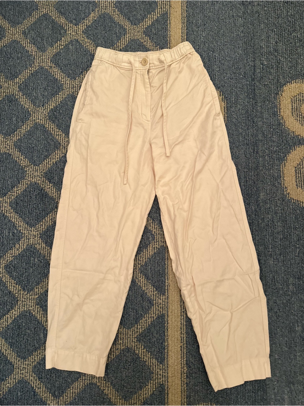 COS Men's Light Beige Drawstring Joggers